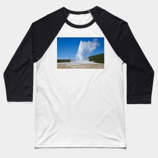 Old Faithful Geyser Yellowstone Wyoming by Debra Martz Baseball T-Shirt